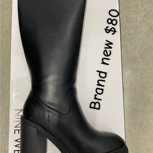 Nine West Sleek Black Heeled Boots